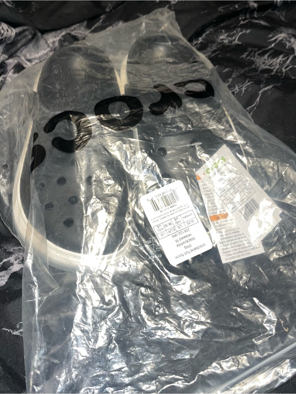 Crocs Crocband full force Clog - Black/White size m6 w8 nwt - Picture 4 of 6